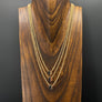 Triple half moon "Moon Phases" multi strand necklace - gold