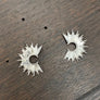 Sunray stud earrings - silver, gold