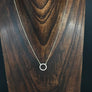 Pavé cz circle layering necklace