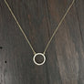 Pavé cz circle layering necklace