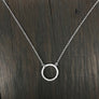 Pavé cz circle layering necklace