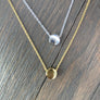 Circle layering necklace - sterling silver , gold vermeil