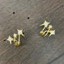 Celestial shooting star huggie cuff earring - sterling silver, gold vermeil