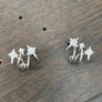Celestial shooting star huggie cuff earring - sterling silver, gold vermeil