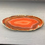 Agate slice brooch with metal trim - Click for multiple color options - Renee Piatt Collection