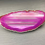 Agate slice brooch with metal trim - Click for multiple color options - Renee Piatt Collection