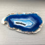 Agate slice brooch with metal trim - Click for multiple color options - Renee Piatt Collection