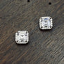 Asscher Cut CZ studs - sterling, gold vermeil - Renee Piatt Collection