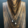 Baby bee faux pearl and cz necklace - silver, gold - Renee Piatt Collection