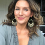 Beaded chandelier earrings - antique gold - Renee Piatt Collection