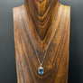 Blue topaz gemstone necklace - sterling silver - Renee Piatt Collection