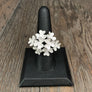 Bouquet of Flowers pavé cz ring - silver and gold - Renee Piatt Collection