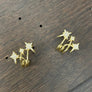 Celestial shooting star huggie cuff earring - sterling silver, gold vermeil - Renee Piatt Collection