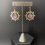 Celestial sun and druzy earrings - gold - Renee Piatt Collection