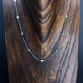 Dainty bezel cz layering necklace - sterling, gold, gunmetal - Renee Piatt Collection