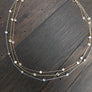 Dainty bezel cz layering necklace - sterling, gold, gunmetal - Renee Piatt Collection