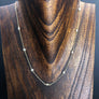 Dainty bezel cz layering necklace - sterling, gold, gunmetal - Renee Piatt Collection