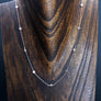 Dainty bezel cz layering necklace - sterling, gold, gunmetal - Renee Piatt Collection