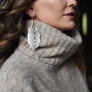 Faux snakeskin leather leaf earrings - brushed gold - Renee Piatt Collection