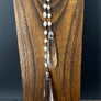 Freshwater pearl wrap lariat - gunmetal - Renee Piatt Collection