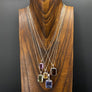 Gemstone rectangle pendant necklace - sterling silver - Renee Piatt Collection