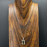 Gemstone rectangle pendant necklace - sterling silver - Renee Piatt Collection