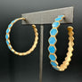 Hexagon resin hoops - gold tone - Renee Piatt Collection