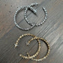 Pebble collection hoops - silver and gold tone