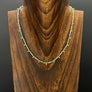 Gemstone beaded necklace - gold vermeil