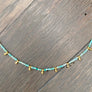Gemstone beaded necklace - gold vermeil
