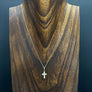 Small pave CZ cross - SS, gold vermeil