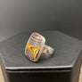 Fordite "detroit Agate" rings - sterling silver