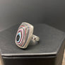 Fordite "detroit Agate" rings - sterling silver