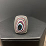Fordite "detroit Agate" rings - sterling silver