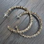 Pebble collection hoops - silver and gold tone