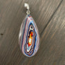 Fordite pendant necklaces - mixed metals