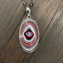 Fordite pendant necklaces - mixed metals