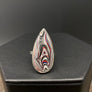 Fordite "detroit Agate" rings - sterling silver