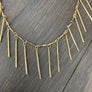 Fringe layering necklace - gunmetal silver gold