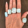 Larimar "whitecap" ring - sterling silver