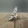 Beaded "mesh" ring - antique silver