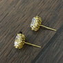 Brilliant cz halo stud earrings - silver, gold, rose gold