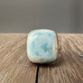 Larimar "whitecap" ring - sterling silver