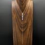 Geometric, pavé trimmed cz Y necklace - sterling silver, gold vermeil