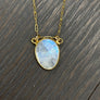 Faceted Gemstone pendant necklace - gold
