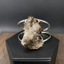 Smoky quartz cuff bracelet - silver