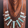 Stone spear statement necklace