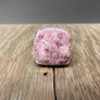 Rose/mauve Lepidolite crystal ring - sterling silver