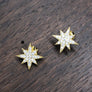 Pavé cz star stud earrings - sterling, rose gold, yellow gold