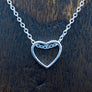 The Women Who Rock™ pavé cz “Open Your Heart” necklace -silver, gold - NO COUPON CODES PLEASE